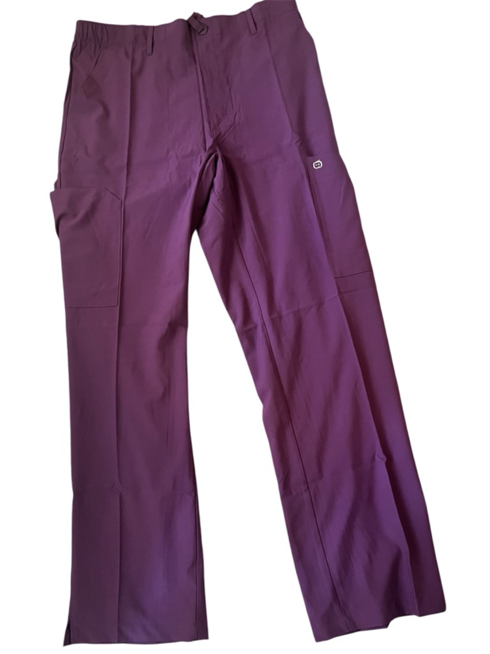 Women’s Purple Cargo Scrub Pants with Utility Pockets - Picture 2 of 5